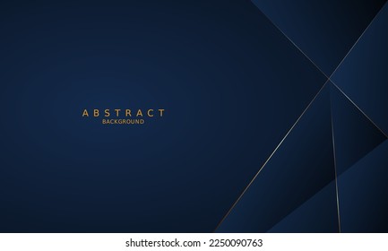 dark blue luxury premium background and gold line.