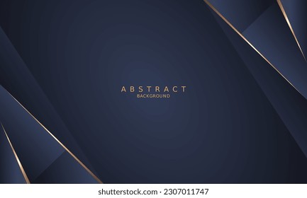 dark blue luxury premium background and gold line.