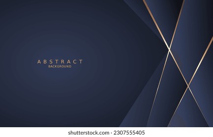 dark blue luxury premium background and gold line.