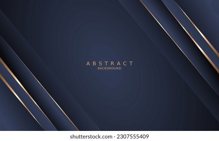 dark blue luxury premium background and gold line.
