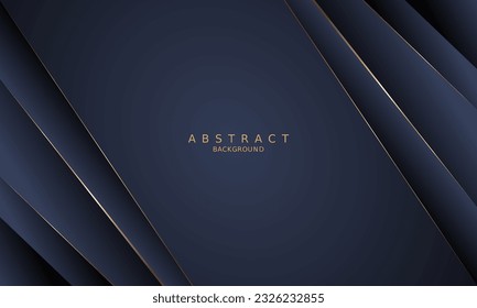 fondo azul oscuro de lujo y línea dorada.