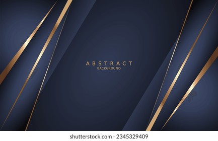 dark blue luxury premium background and gold line.