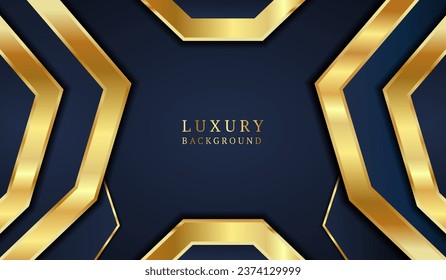 dark blue luxury premium background and gold line.