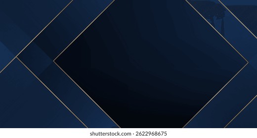dark blue luxury premium background and gold line.