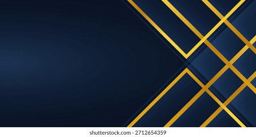 dark blue luxury premium background and gold line.