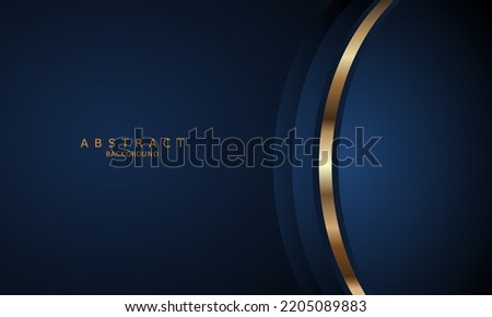 dark blue luxury premium background and gold line. ストックフォト © 