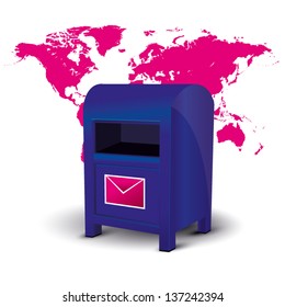 Dark blue mailbox / neon effect