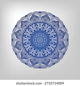 Dark blue mandala Design with isolated backgroundDark blue mandala Design with isolated background