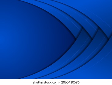 Material azul oscuro material ondas corporativas fondo abstracto. Diseño de vectores