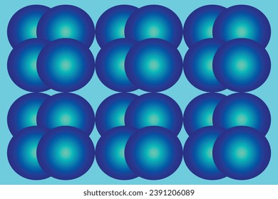 Bolas metálicas azul oscuro con color de fondo azul