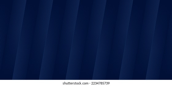 Dark blue minimal lines abstract geometric futuristic background. Vector design