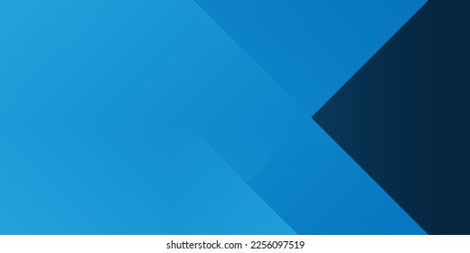 Dark Blue Minimalist Lit Geometric Gradient Shapes - Abstract Background Design Template, Vector Applicable for Web, Technology Designs, Base for Presentations, Posters, Placards, Covers or Brochures