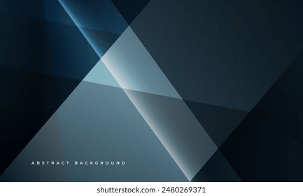 Dark blue modern abstract background with geometric shapes. Vector illustration