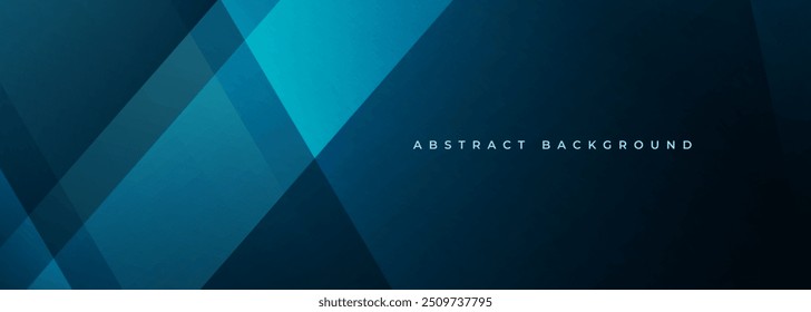 Fondo abstracto moderno azul oscuro. Anuncio amplio abstracto azul con Formas geométricas. Ilustración vectorial