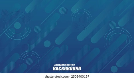 Dark Blue Modern Abstract Gradient Geometric Shapes Background Suitable for Landing Page, Banner, Flyer, Cover, Poster