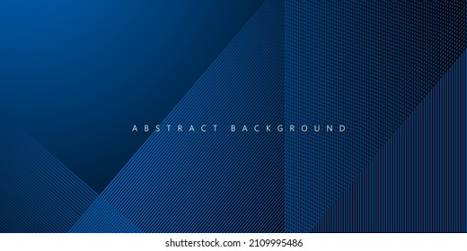 Dark blue modern background. 3D line overlaps pattern design. vector illustration