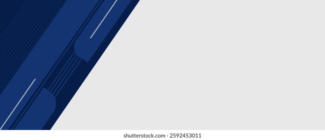 Dark blue modern business abstract background. Vector illustration design for presentation, banner, cover, web, flyer, card, poster, wallpaper, texture, slide, magazine, and powerpoint