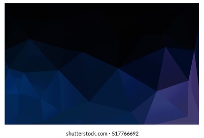 DARK BLUE modern geometrical abstract background. Texture, seamless background. Geometric background in Origami style with gradient. 