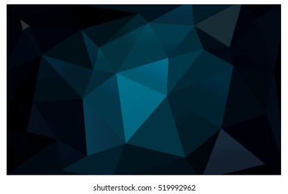 DARK BLUE modern geometrical abstract background. Texture, seamless background. Geometric background in Origami style with gradient. 