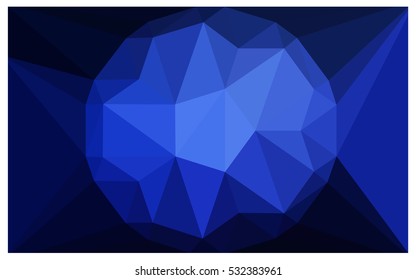 DARK BLUE modern geometrical abstract background. Texture, seamless background. Geometric background in Origami style with gradient. 
