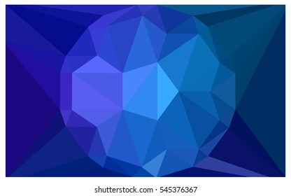 DARK BLUE modern geometrical abstract background. Texture, seamless background. Geometric background in Origami style with gradient. 