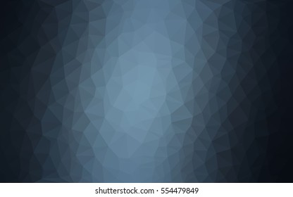 DARK BLUE modern geometrical abstract background. Texture, seamless background. Geometric background in Origami style with gradient. 