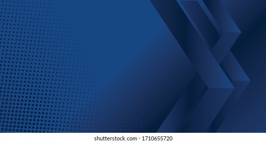 Dark blue modern presentation background with halftone decoration. Vector illustration design for presentation, banner, cover, web, flyer, card, poster, wallpaper, texture, and much more