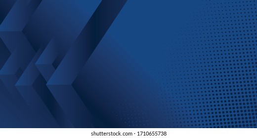 Dark blue modern presentation background with halftone decoration. Vector illustration design for presentation, banner, cover, web, flyer, card, poster, wallpaper, texture, and much more
