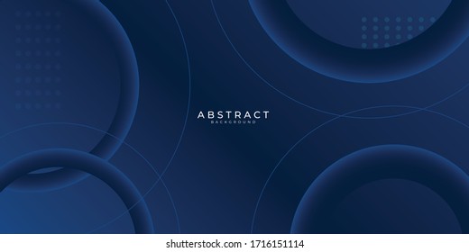 Dark blue modern presentation background with abstract geometric decoration. Vector illustration design for presentation, banner, cover, web, flyer, card, poster, wallpaper, texture, slide, magazine