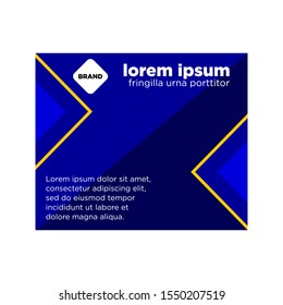 Dark Blue Modern promotion square web banner for social media mobile apps