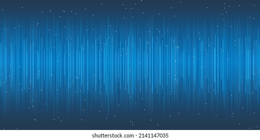 Dark Blue Modern Style Minimalist Vertical Stripes Pattern on Starry Night Sky Background - Editable Abstract Design, Creative Vector Template