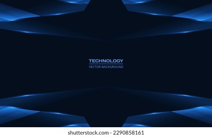 Dark blue modern technology abstract background with diagonal geometric shapes. Abstract vector dark blue background. Vector illustration