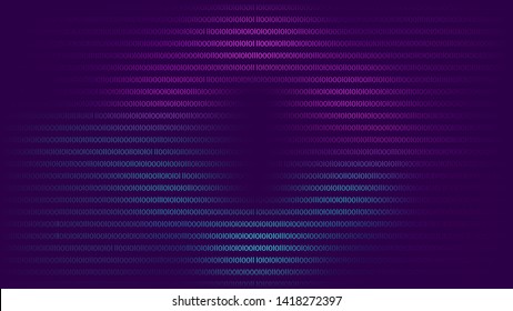 Dark blue Multicolor vector modern geometrical numbers abstract background. Number code texture template. Geometric pattern in halftone style with gradient. 