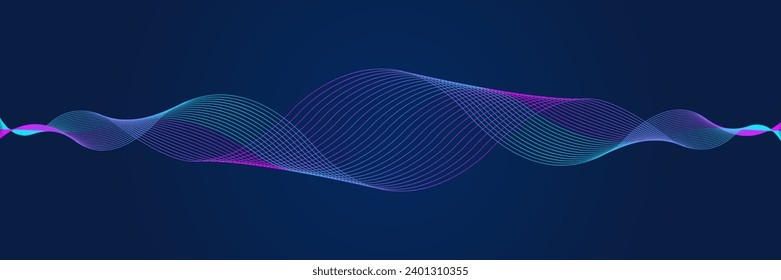 Fondo abstracto de neón azul oscuro.