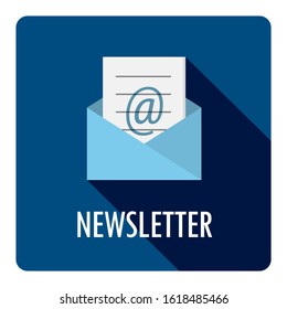 Dark blue NEWSLETTER web button