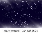 Dark blue night sky filled with glowing white stars and soft light effects. Creates a dreamy, peaceful atmosphere. Ideal for fantasy designs, greeting cards, or wallpapers.