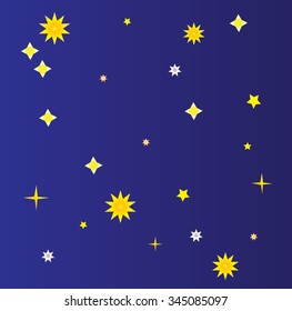 Dark blue night sky with stars