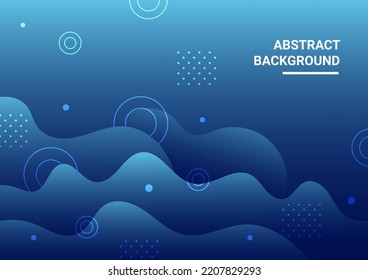 Dark blue ocean color abstract background, Vector eps 10