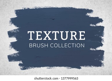 Dark blue oil paint texture on a grunge concrete wall vector