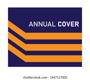DARK BLUE AND ORANGE ANNUAL COVER DESIGN