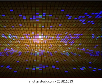 Dark blue orange color Light Abstract Technology background for computer graphic website internet. Mosaic. table