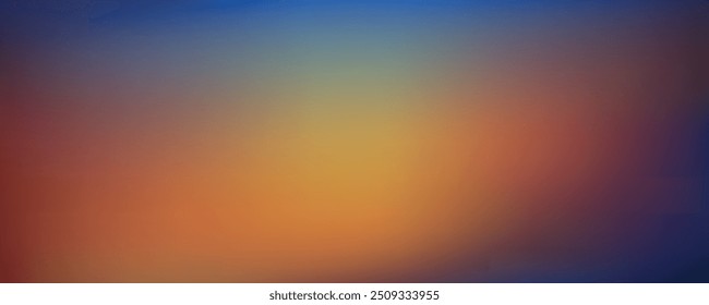 Dark blue and orange gradient abstract background banner with blur