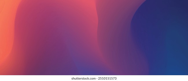 Dark blue and orange gradient abstract background banner with blur