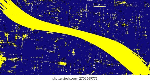 Anuncio Horizontal ancho abstracto de gradiente azul oscuro y naranja con rejilla de fibra de carbono hexagonal y líneas luminosas naranjas. Fondo de Vector de Tecnología con líneas de neón naranja, Vector. EPS 10