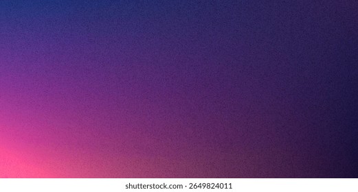 Fundo gradiente granulado azul escuro laranja, fluxo de cores borradas com textura de ruído, tamanho de banner largo