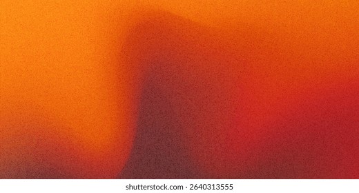 Dark blue orange red grainy texture background abstract vibrant color wave shape black backdrop noisy wide banner header design