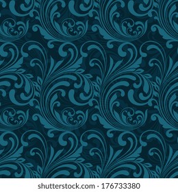 Dark blue ornamental seamless pattern background vector illustration