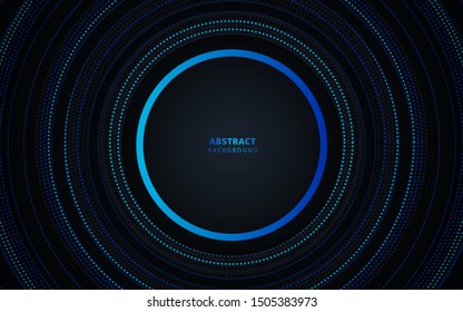 Dark blue overlapping layers background with glitters light decoration. Vector design template for use luxury frame, modern cover, banner advertising, corporate
