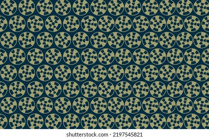 Dark blue and pale green circles pattern. Fill background. Chess or dart pattern. Suitable for design template and promotion media.