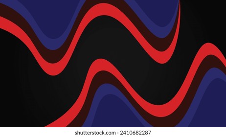  Dark blue paper waves abstract banner design. Elegant wavy vector background. vector illustration,